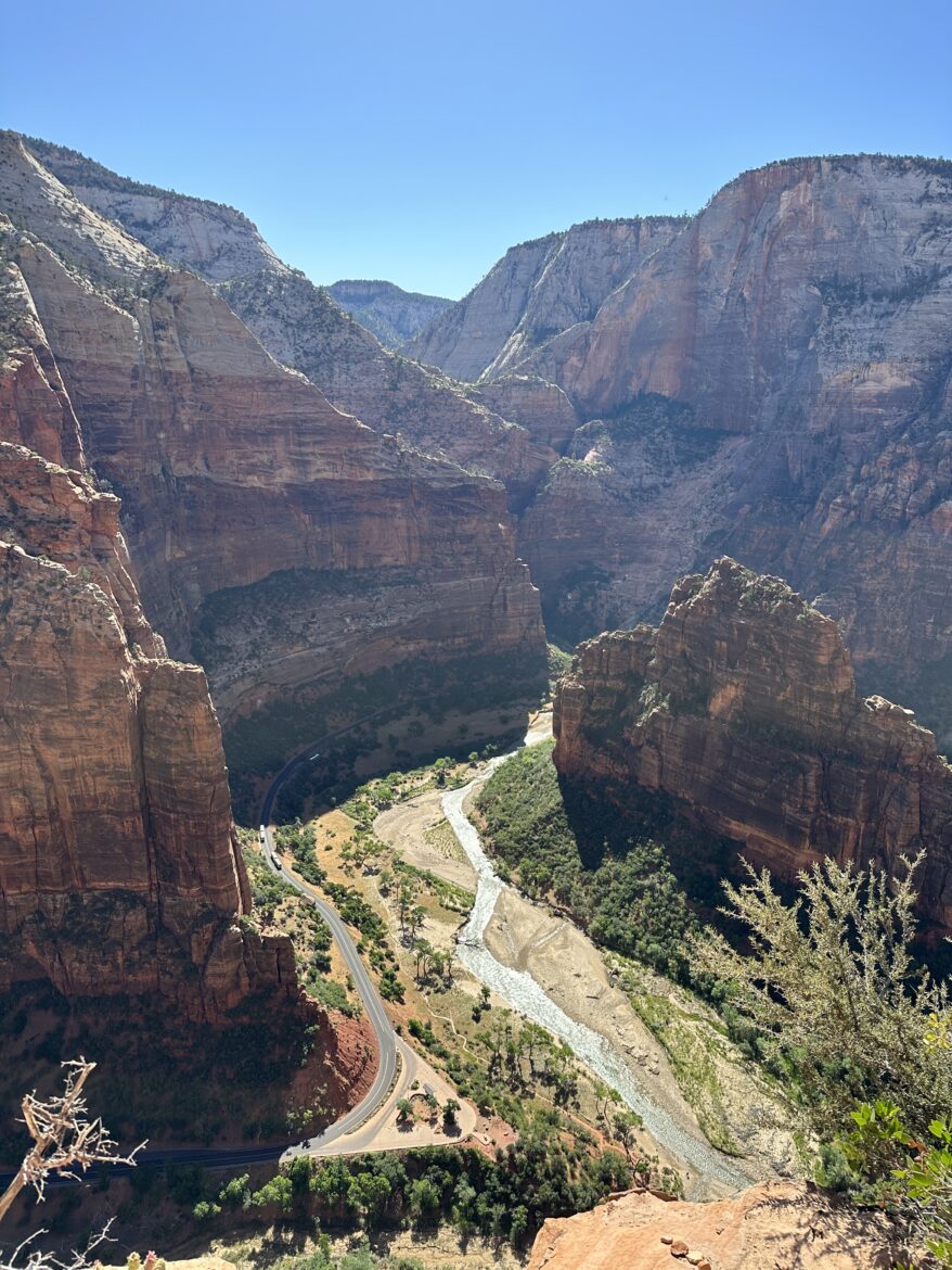 The view from Angel's Landing in Zion National Park.